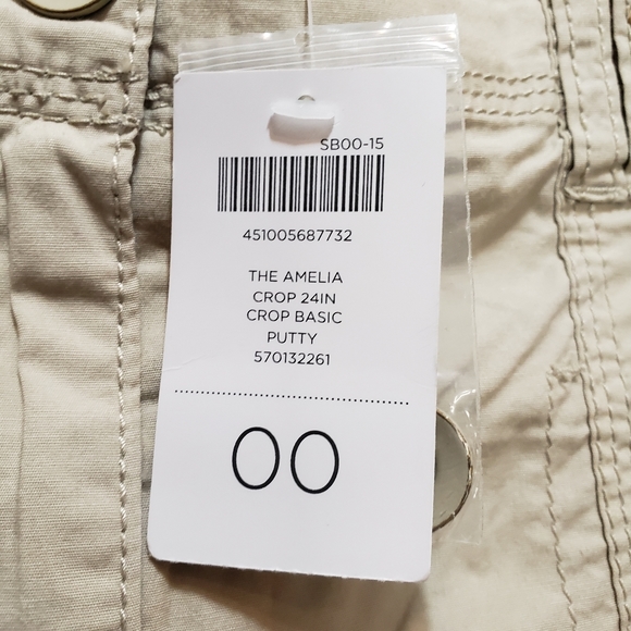 Chico's Amelia Crop Cargo Pant Putty Size XS NWT! CROP CARGO PANTS 29" Waist - Picture 5 of 15
